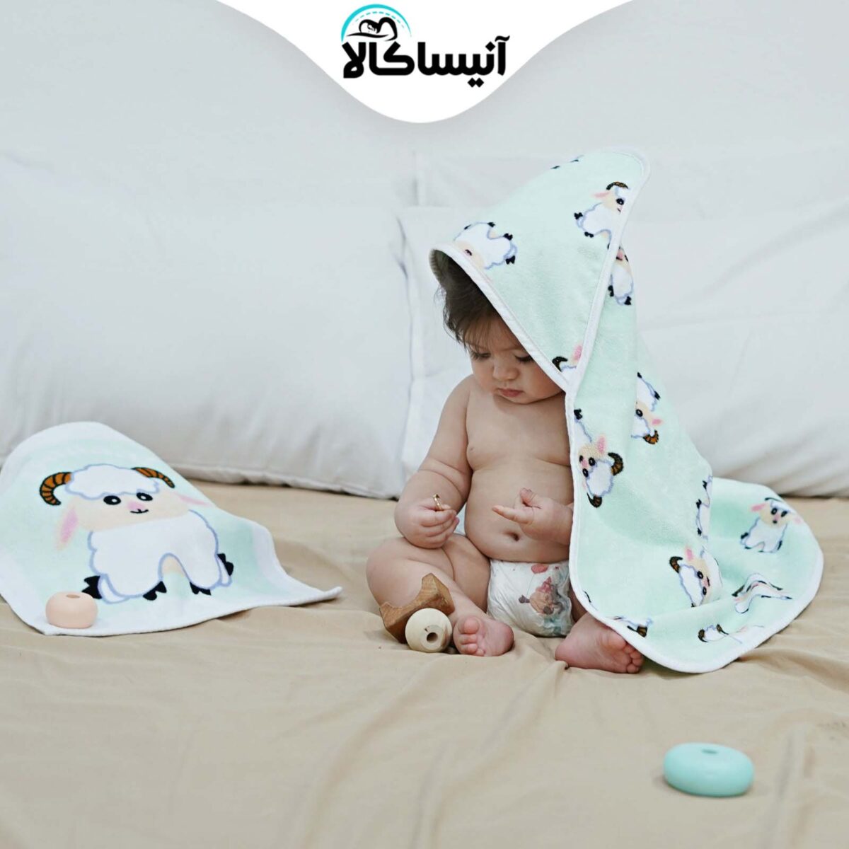 سرویس حوله نوزادی پود ایران مدل ببعی (ارسال رایگان) - تصویر 3