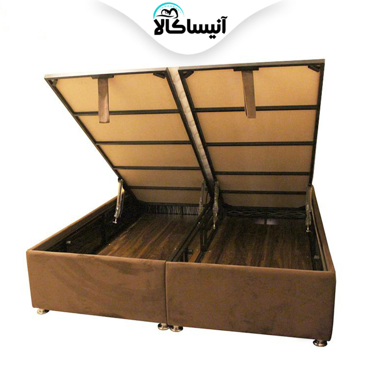 تخت باکس فلزی جک دار رویال اصل دونفره سایز 200×160 سانتی متر بهمراه تاج (ارسال رایگان) - تصویر 10