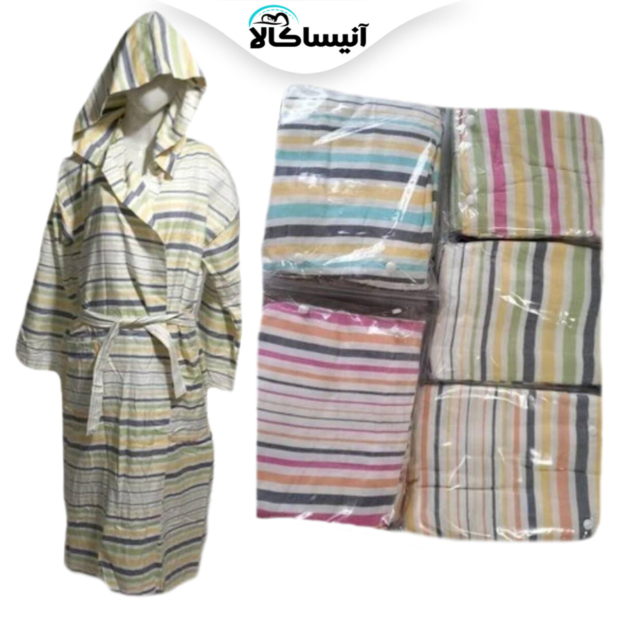حوله پالتویی مدل بهپوش ابریشم کد BY001 (ارسال رایگان) - تصویر 4