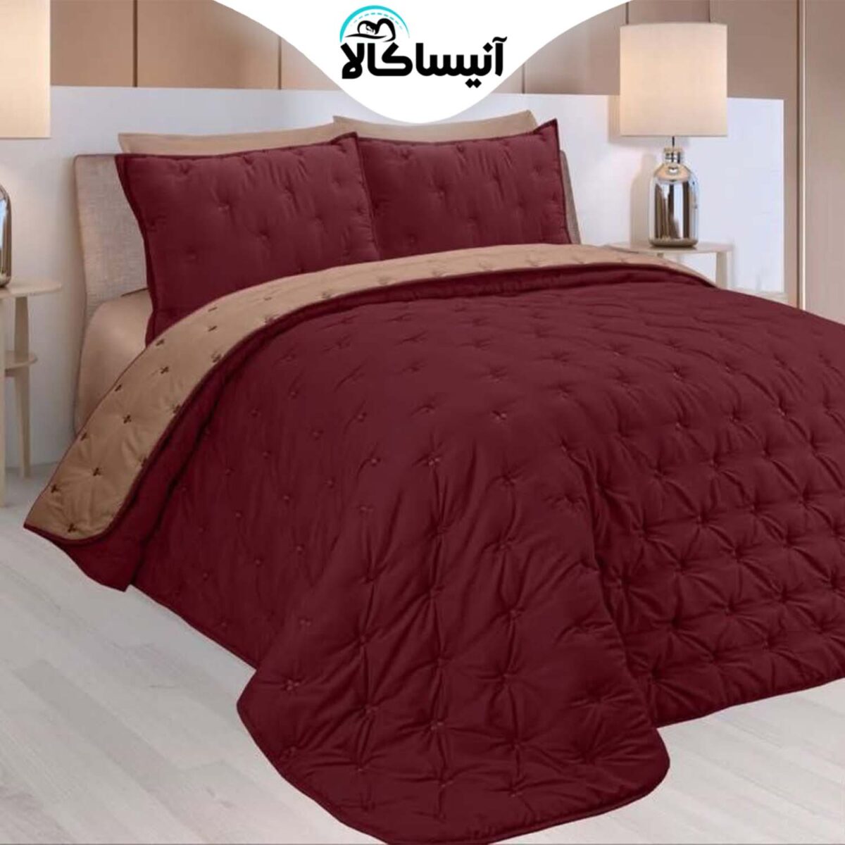 سرویس روتختی دو نفره 6 تکه آیدین مدل لمسه