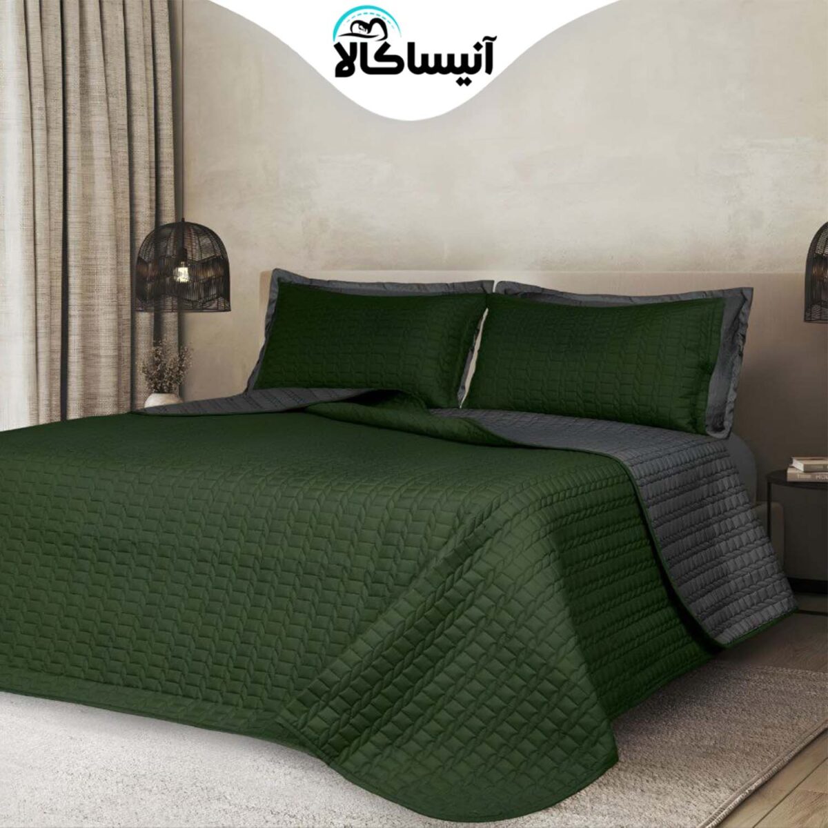 سرویس روتختی دو نفره 6 تکه آیدین مدل گیسو