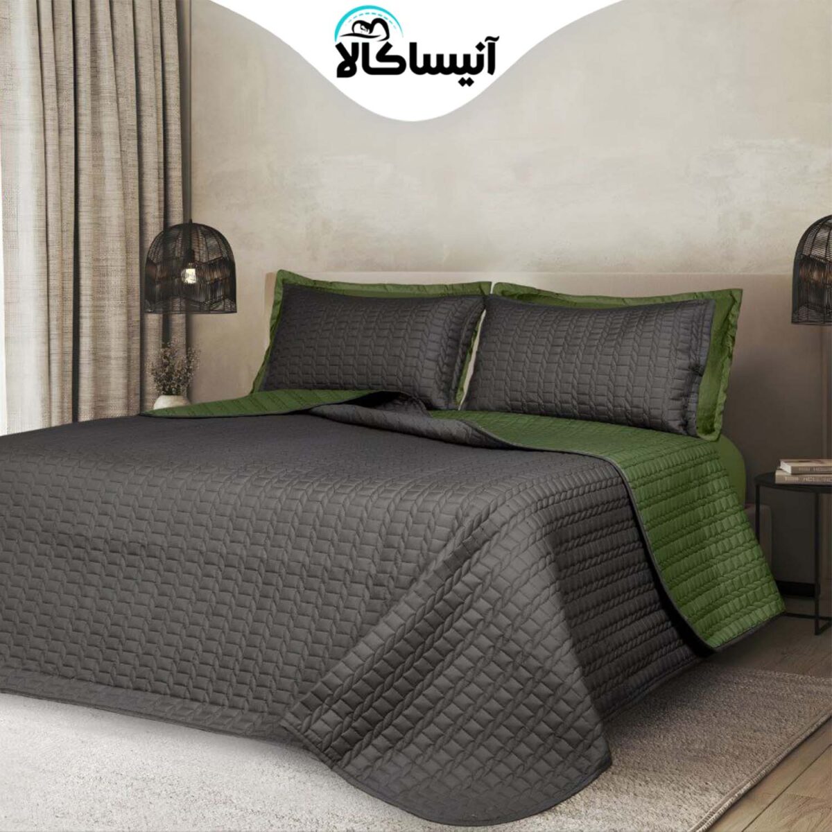 سرویس روتختی دو نفره 6 تکه آیدین مدل گیسو