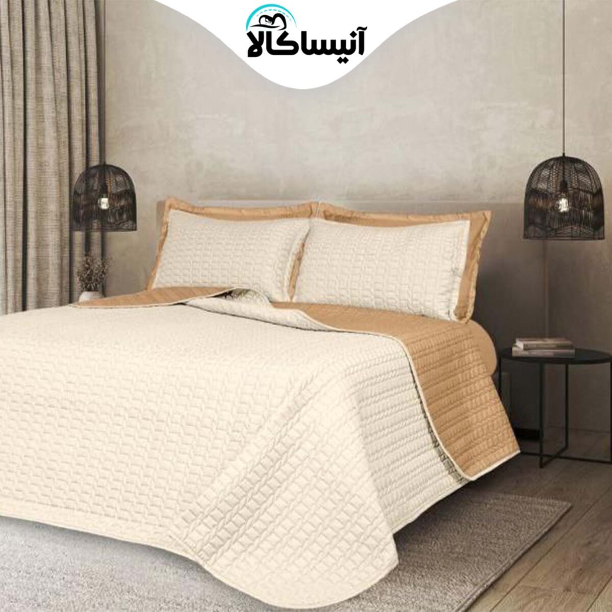 سرویس روتختی دو نفره 6 تکه آیدین مدل گیسو