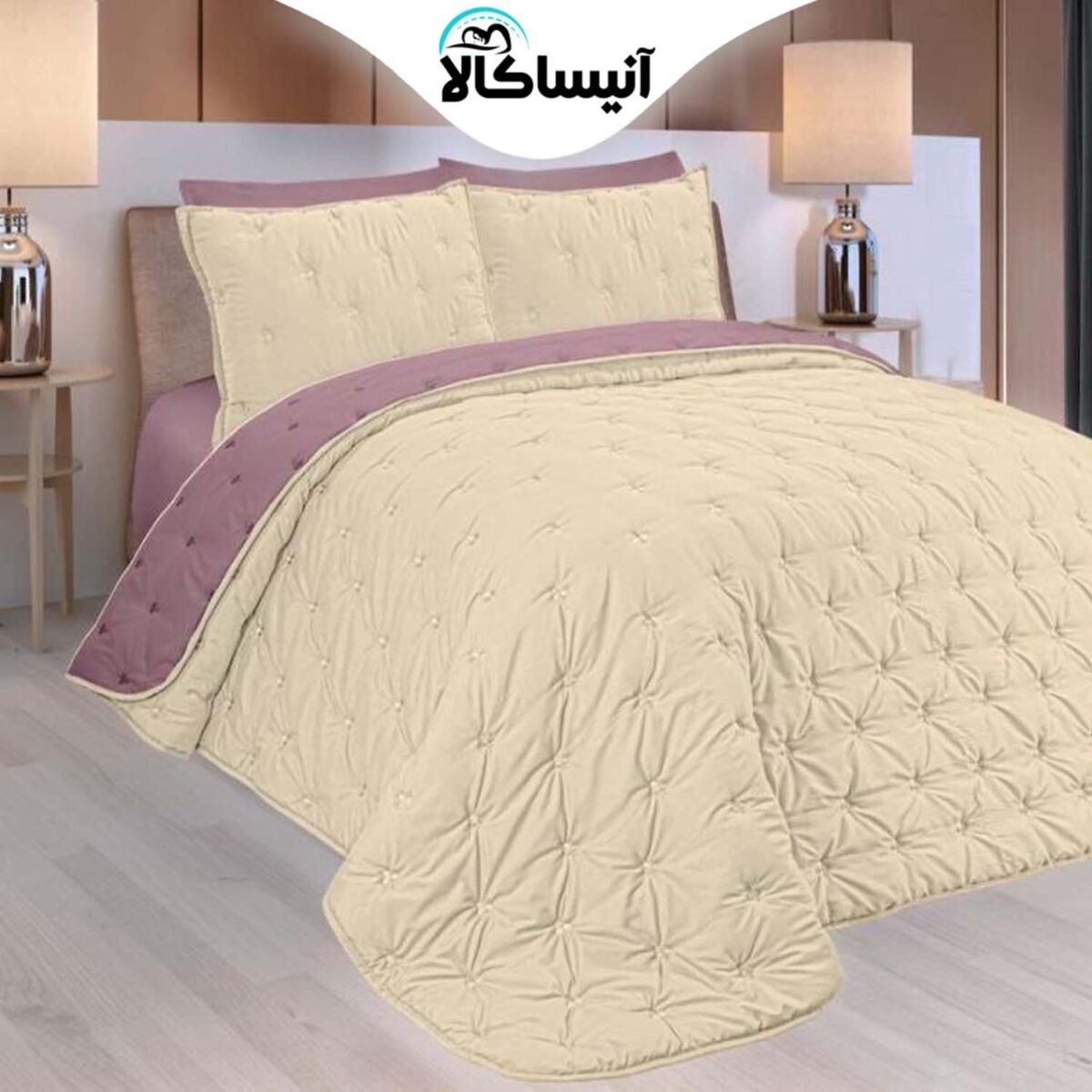 سرویس روتختی دو نفره 6 تکه آیدین مدل لمسه