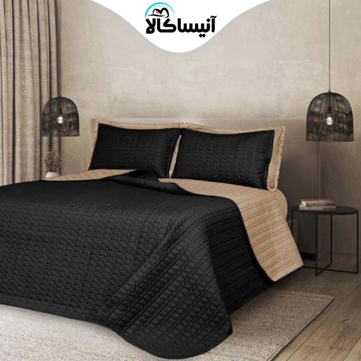 سرویس روتختی دو نفره 6 تکه آیدین مدل گیسو