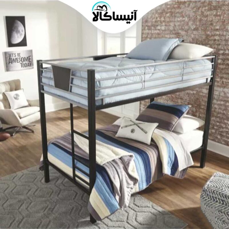 تخت خواب فلزی دو طبقه DS مدل S22