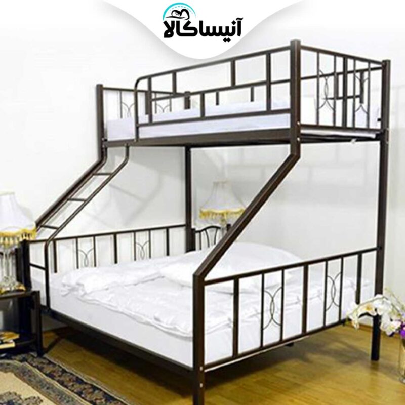 تخت خواب فلزی دو طبقه DS مدل S25
