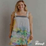 حوله دکلته برق لامع مدل آبرنگی (ارسال رایگان)