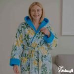 حوله پالتویی برق لامع مدل چاپی 115 (ارسال رایگان)