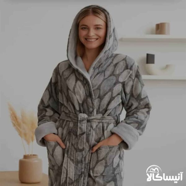 حوله پالتویی برق لامع مدل چاپی 115 (ارسال رایگان)