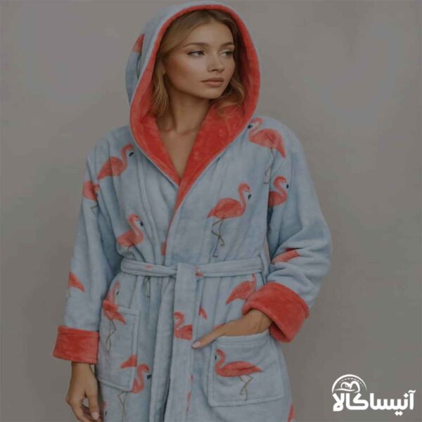 حوله پالتویی برق لامع مدل چاپی 115 (ارسال رایگان)