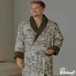حوله پالتویی برق لامع مدل چاپی 125 (ارسال رایگان)