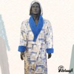 حوله پالتویی برق لامع مدل چاپی 135 (ارسال رایگان)