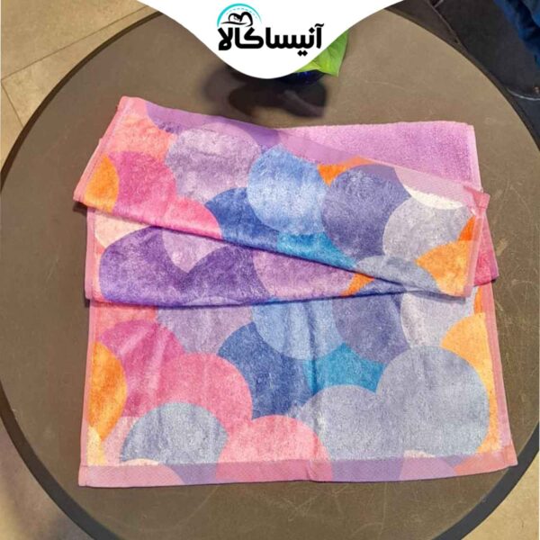 حوله دستی برق لامع مدل جونیور طرح دایره ای (ارسال رایگان)