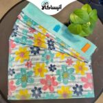 حوله دستی برق لامع مدل جونیور طرح گل گلی (ارسال رایگان)