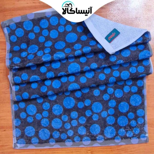 حوله دستی برق لامع مدل جونیور طرح خالخالی (ارسال رایگان)