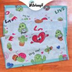 حوله دستی برق لامع مدل جونیور طرح کاکتوس (ارسال رایگان)