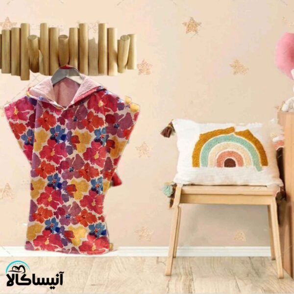 حوله پانچو برق لامع مدل گل (ارسال رایگان)
