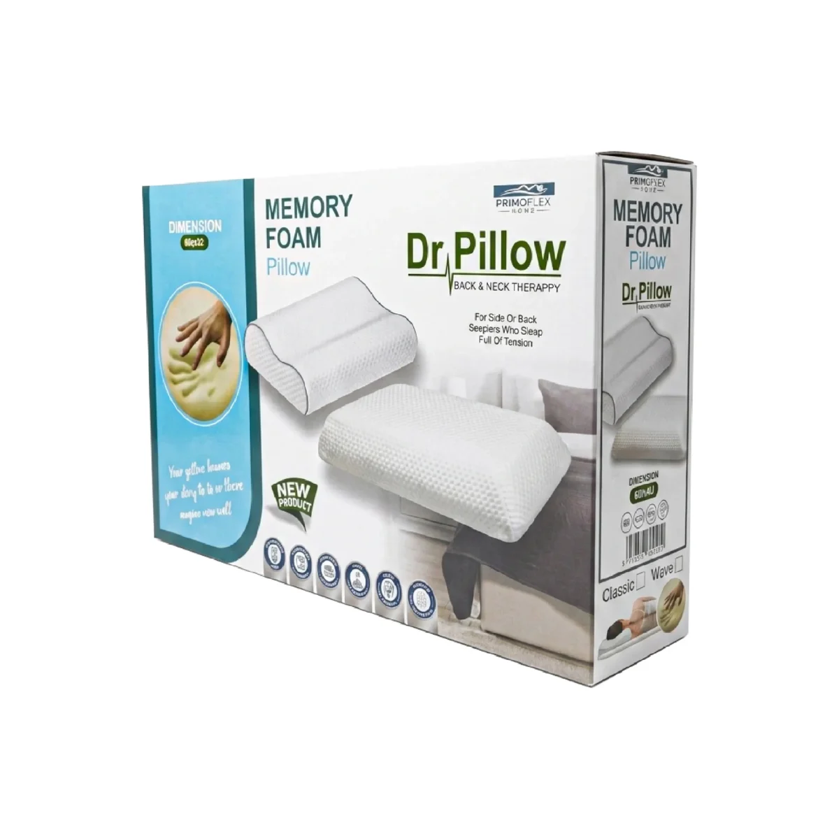 بالش طبی مموری فوم دکتر پیلو مدل موج نرم سایز 50×30 سانتی متر - تصویر 9