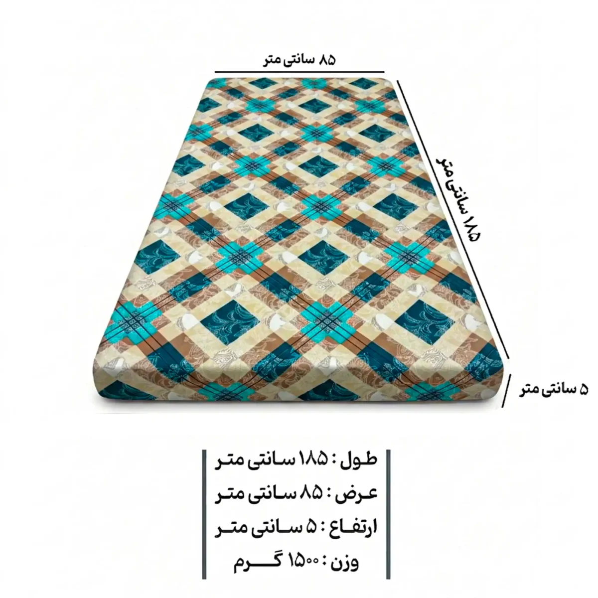 تشک مهمان آنیسا مدل فلورانس یکنفره سایز 185×85 سانتی متر - تصویر 7