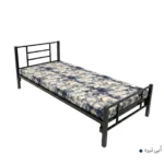 تخت خواب فلزی یکنفره مدل AF01 سایز 200×90 سانتی متر همراه با تشک طبی - تصویر 5